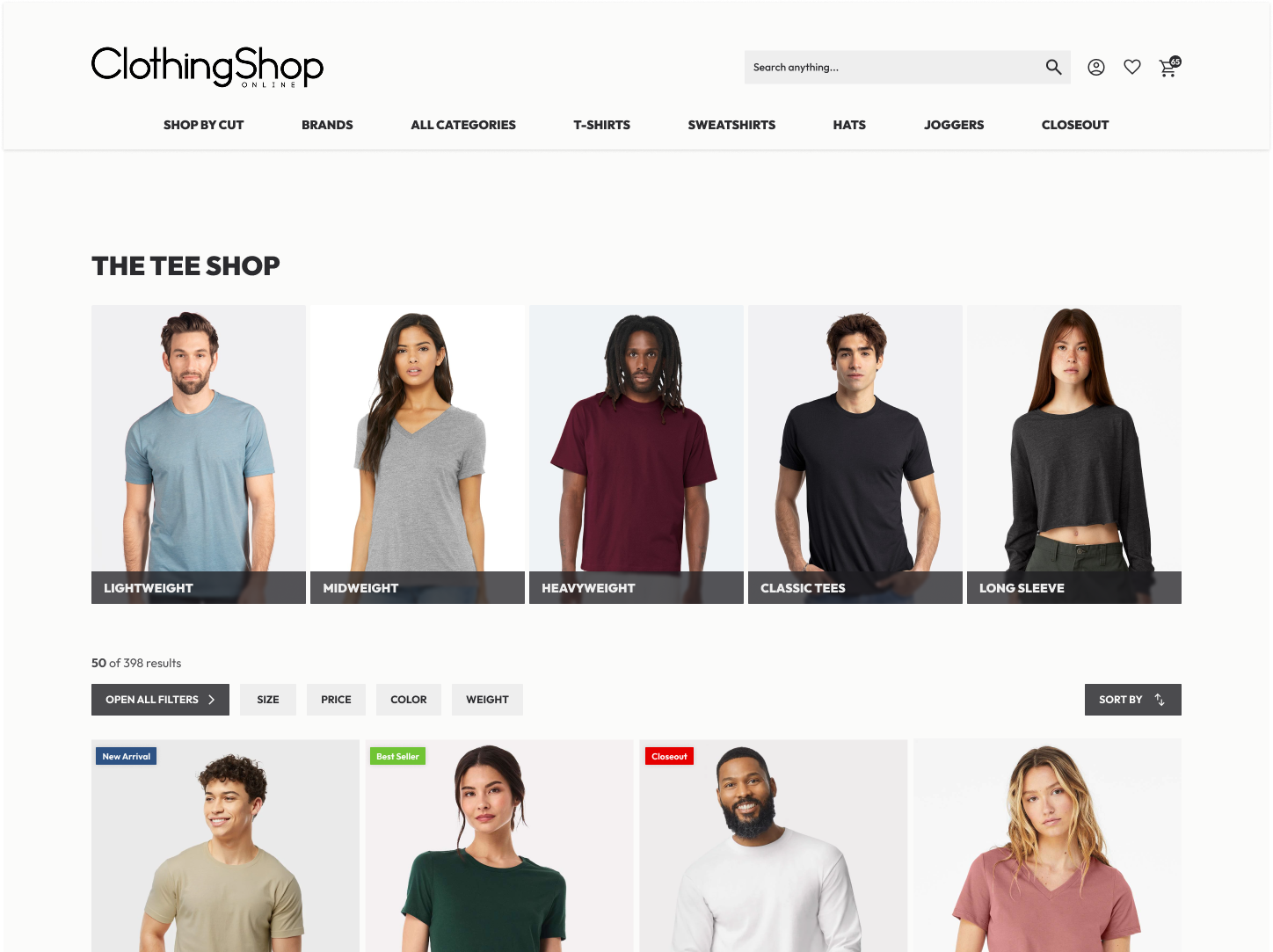 desktop product listing page